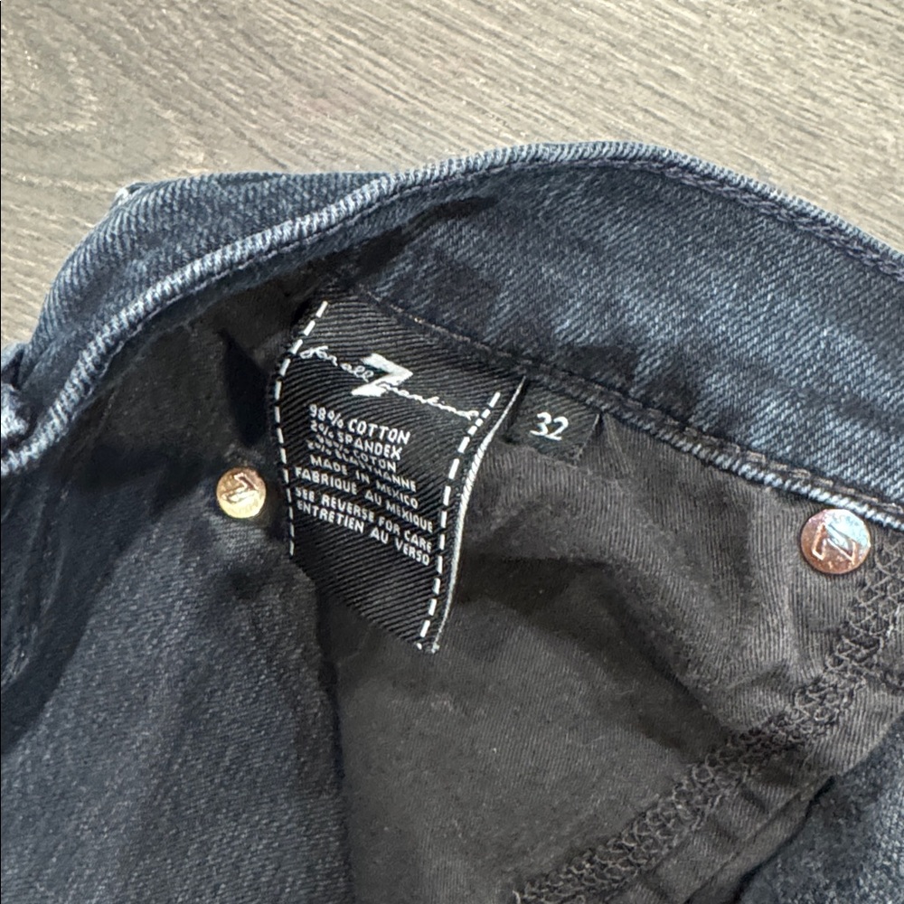 7 For All Mankind Men’s Dark Wash Jeans Sz 32 - Picture 3 of 5